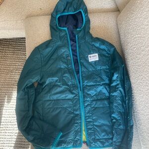 Reversible Cotopaxi Teca Cálido hooded jacket